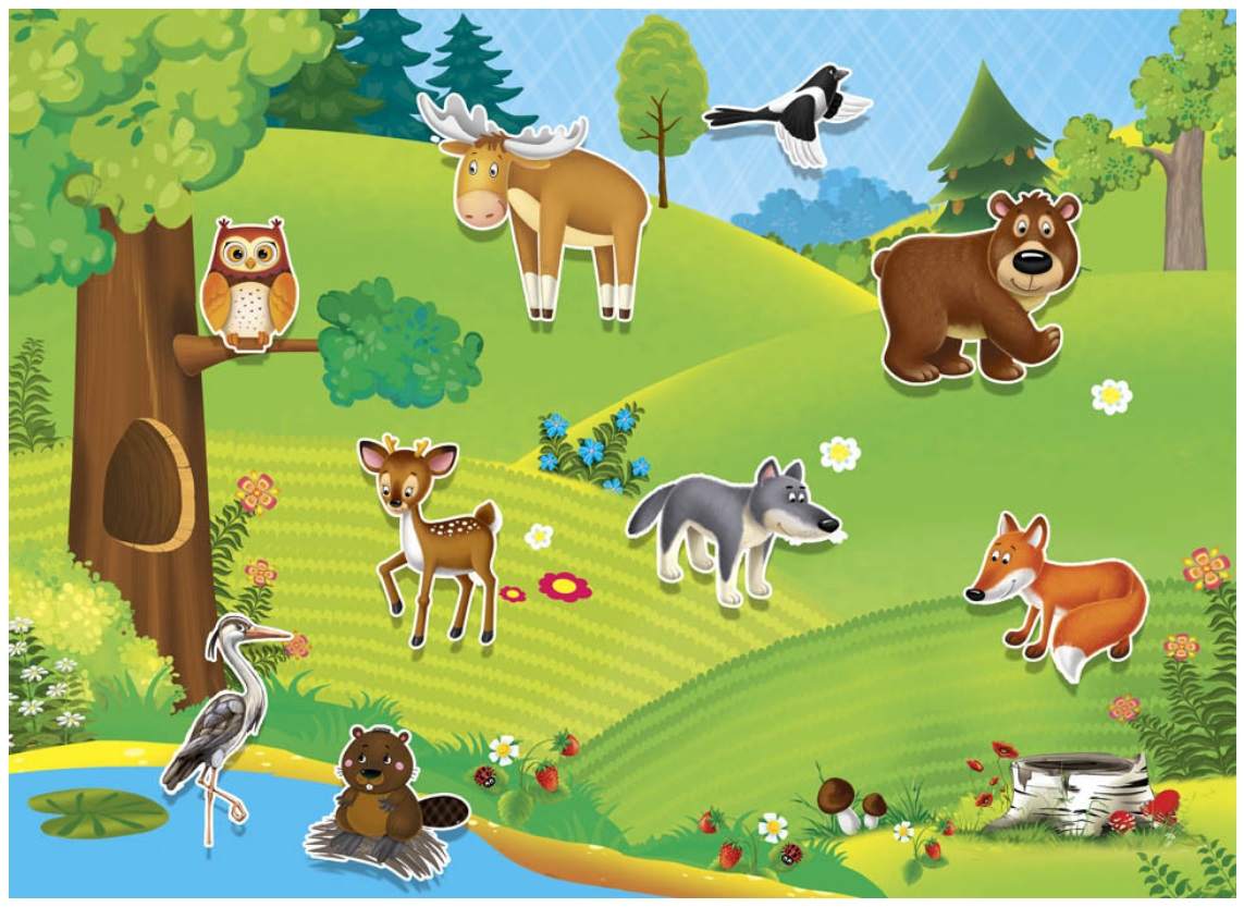 Дикие животные детям 5 6 лет. Лес с животными для детей. Лесные животные для детей. Лесные животные для дошкольников. Обитатели леса для детей.