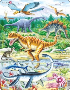 Пазл Динозавры Larsen , 35 деталей